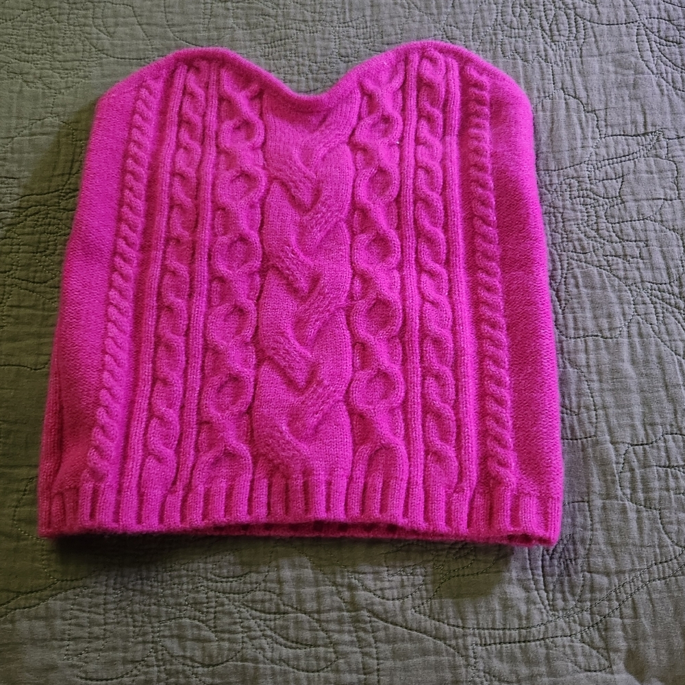Wayf Fuchsia Knit Tube Top